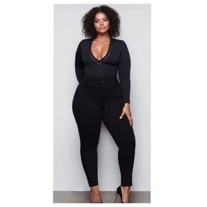 Good American Good Legs Black Jeans Plus Size 24